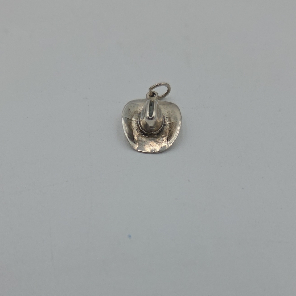 Sun West Sterling Silver Western Cowboy Hat Charm Pendant Vintage